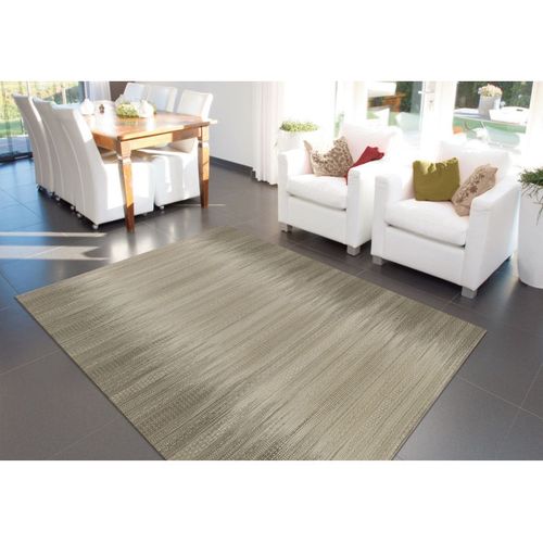 Tapis En Laine Tissé Fait Main "sunset" Taupe 170 X 240 Cm