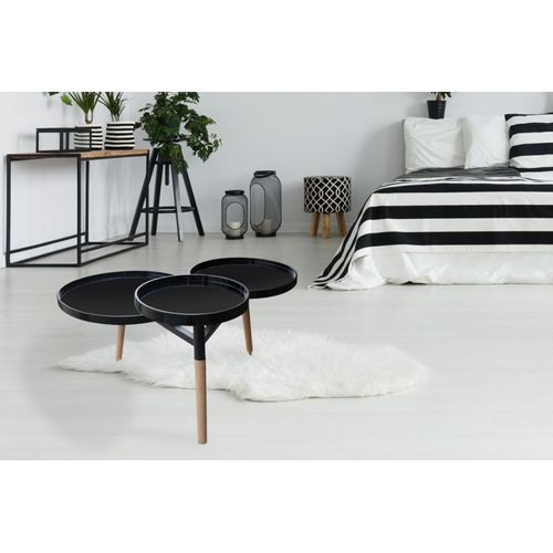 Table D'appoint Déco "butler" 86cm Noir