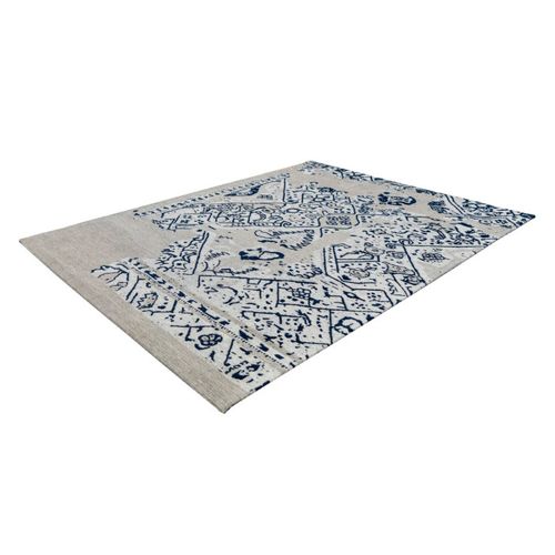 Tapis Imprimé Rétro "river" Gris et Noir 200 X 280 Cm