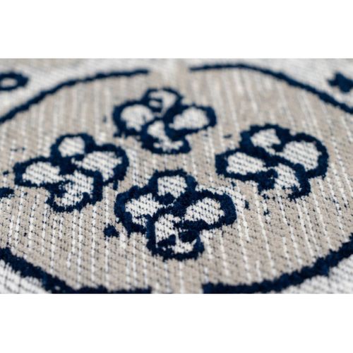 Tapis Imprimé Rétro "river" Gris et Noir 200 X 280 Cm