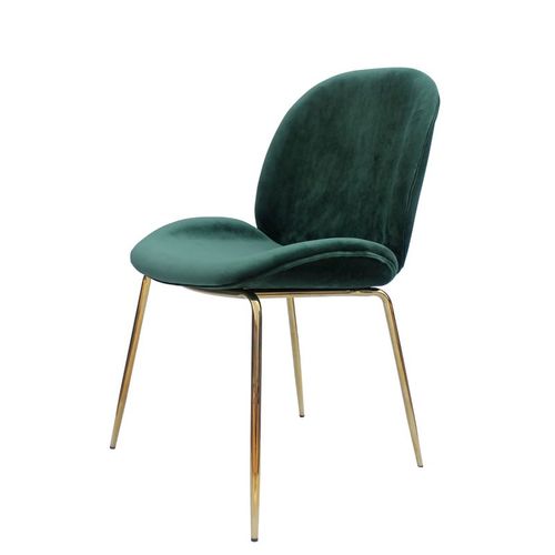 Lot De 2 Chaises Design "charlize" 90cm Vert et Or