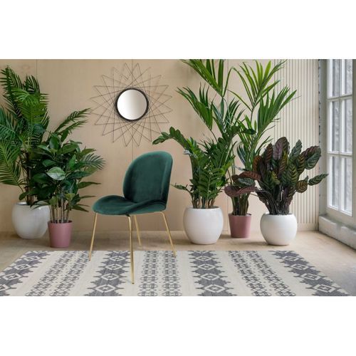 Lot De 2 Chaises Design "charlize" 90cm Vert et Or