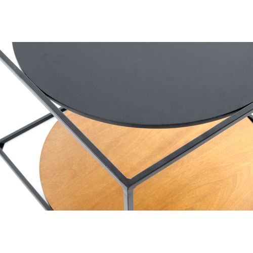 Table D'appoint Design "cody" 50cm Marron et Noir