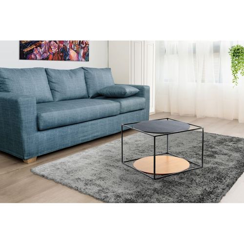 Table D'appoint Design "cody" 50cm Marron et Noir