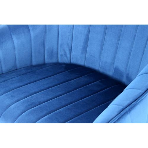 Lot De 2 Chaises En Velours "jodie" 86cm Bleu