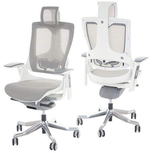 Fauteuil De Bureau Merryfair Wau 2 Rembourrage Filet Ergonomique Blanc Gris