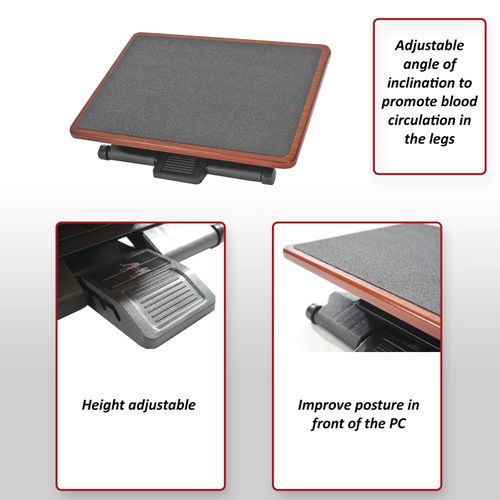 Repose-pied T553, Béquille, Inclinaison + Hauteur Réglable