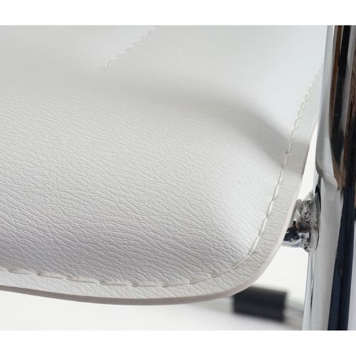 2x Chaise De Conférence Samara, Chaise Visiteurs Cantilever, Similicuir ~ Blanc