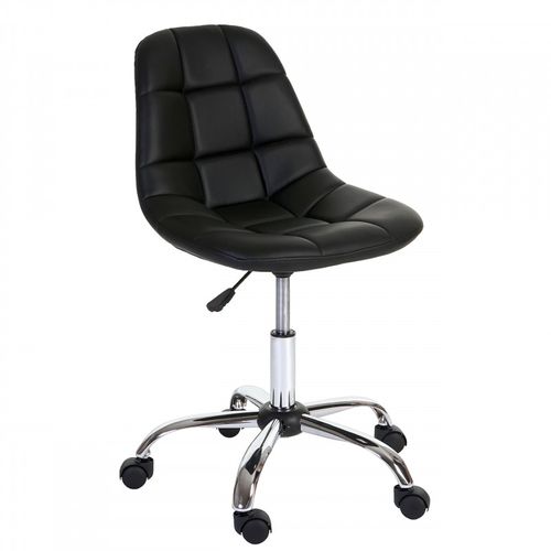 Fauteuil De Bureau Lier, Chaise Pitovante, Siège Baquet, Similicuir ~ Noir