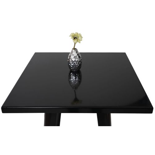 Table Haute Hwc-a73, Métal, Design Industriel 105x60x60cm ~ Noir