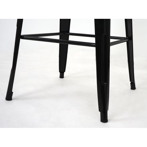 Table Haute Hwc-a73, Métal, Design Industriel 105x60x60cm ~ Noir