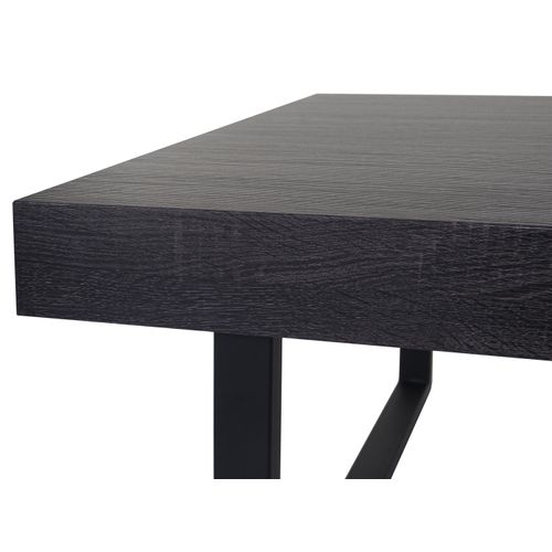 Table Basse De Salon Kos T576 Mvg 40x110x60cm Noir Pieds Métalliques Foncés