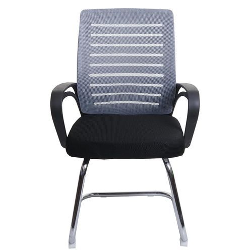 Lot De 2 Chaises De Conférence Tissu/textile Gris