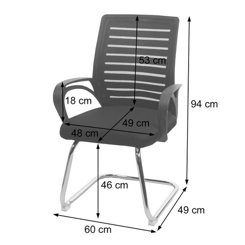 Lot De 2 Chaises De Conférence Tissu/textile Vert