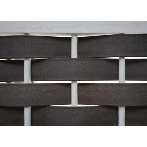 Etagère D'angle Hwc-k85 Bois De Paulownia 110cm Blanc Et Anthracite