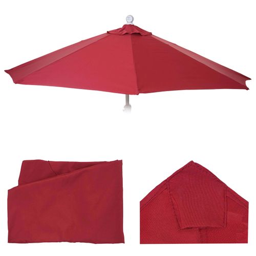 Toile De Rechange Pour Parasol Semi-circulaire Parla 270 cm Uv 50+ 3kg Bordeaux