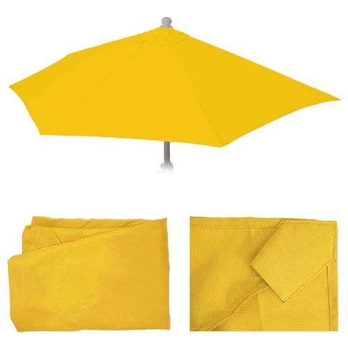 Toile De Rechange Pour Parasol Semi-circulaire Parla 270 cm Uv 50+ 3kg Jaune