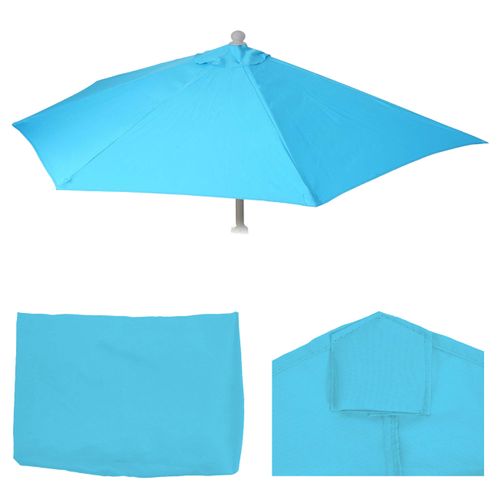 Toile De Rechange Pour Parasol Semi-circulaire Parla 300 cm Uv 50+ 3kg Turquoise