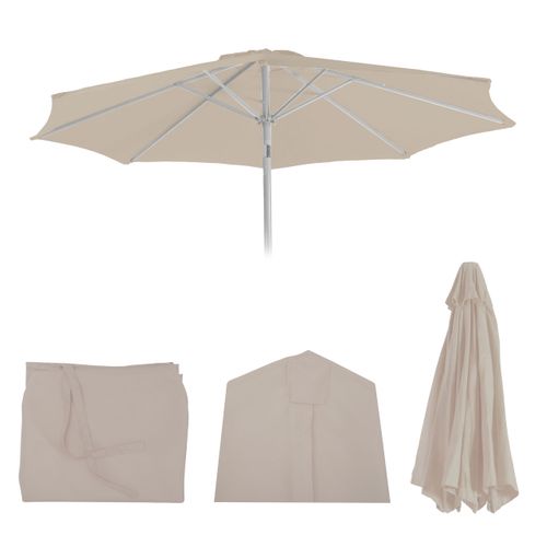Toile De Rechange Pour Parasol N19 Ø 3m Tissu/textile 5kg Crème