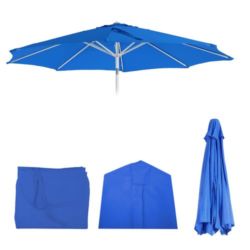 Toile De Rechange Pour Parasol N19 Ø 3m Tissu/textile 5kg Bleu