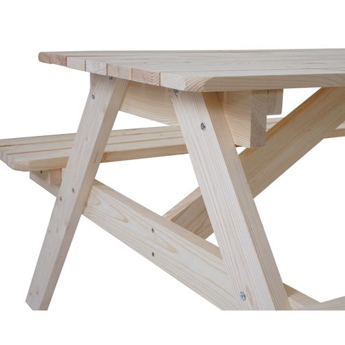 Table Et Bancs De Jardin De Bière Narvik - 148x150 cm