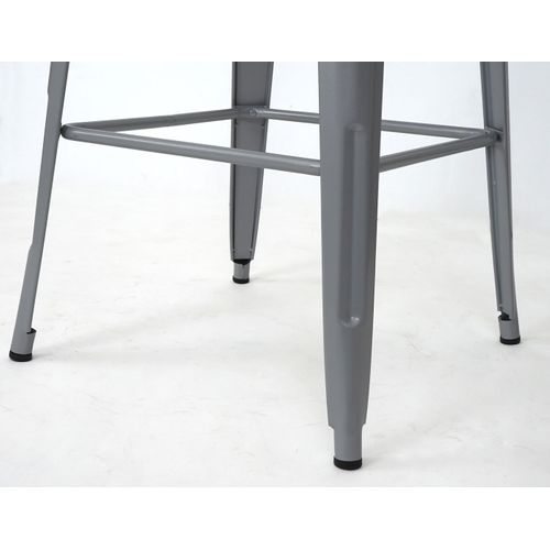 Set Table Mange-depout E 2x Tabouret De Bar Hwc-a73 Design Industriel Gris