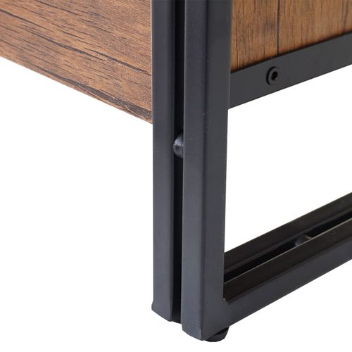 Chiffonnier Hwc-a27, 115x80x40cm, 6 Tiroirs, Aspect Chêne