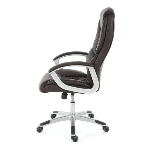Fauteuil De Bureau Pro L42 Xxl, Charge 150kg, Similicuir ~ Marron