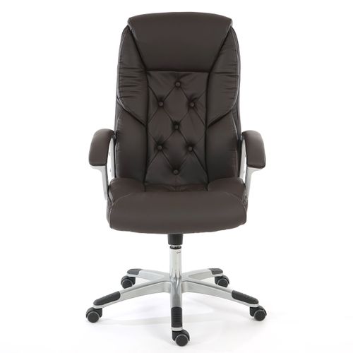 Fauteuil De Bureau Pro L42 Xxl, Charge 150kg, Similicuir ~ Marron