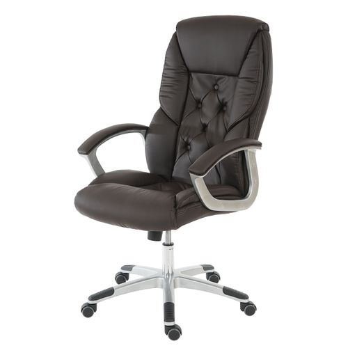 Fauteuil De Bureau Pro L42 Xxl, Charge 150kg, Similicuir ~ Marron