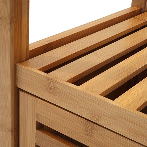 Set Complet De Salle De Bains Hwc-b18, Meuble Armoires Étagères Bambou