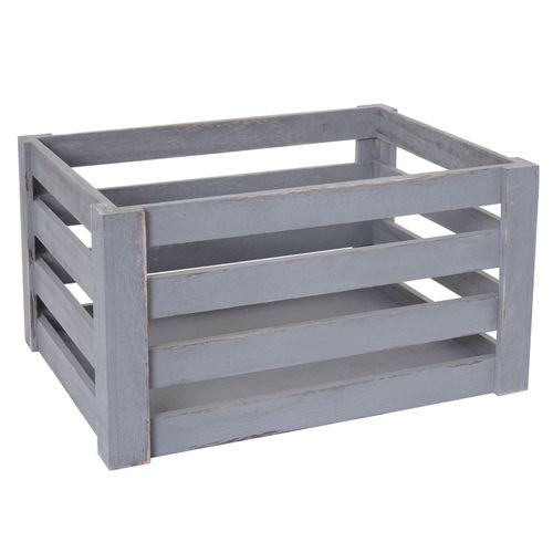 Set De 3 Boîtes En Bois Hwc-c56 ~ Gris Shabby