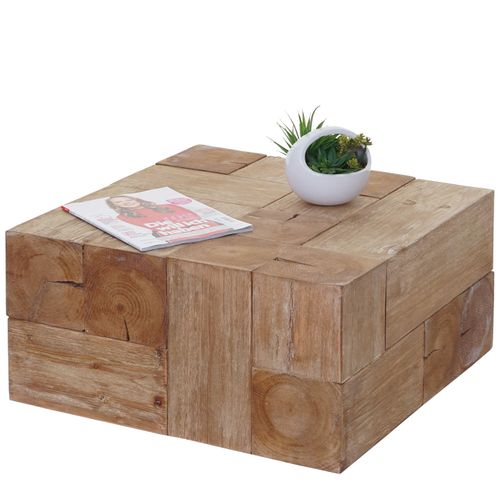 Table Basse De Salon Hwc-a15 Bois De Sapin Rustique Massif 30x60x60cm