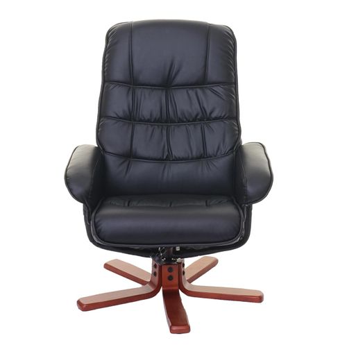 Fauteuil Relax Hwc-e30 Siège TV Avec Tabouret Simili Noir