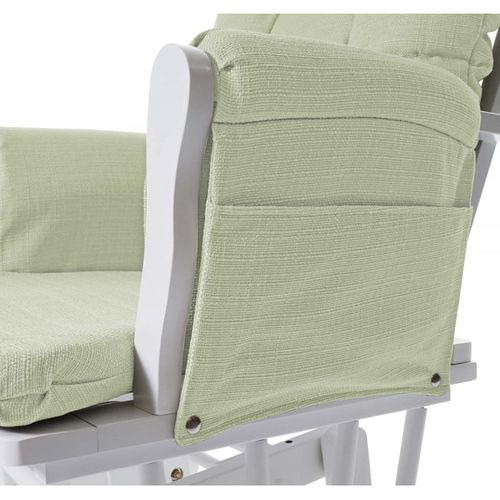 Fauteuil Relax Hwc-c76 Tissu Vert Clair Monture Blanche