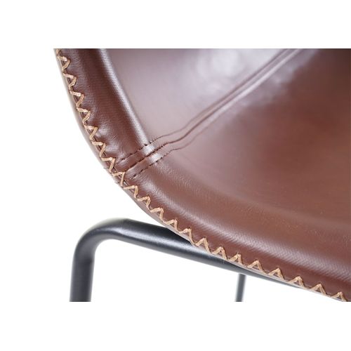 2x Tabouret De Bar Hwc-e54, Chaise De Bar/comptoir, Vintage ~ Similicuir Marron