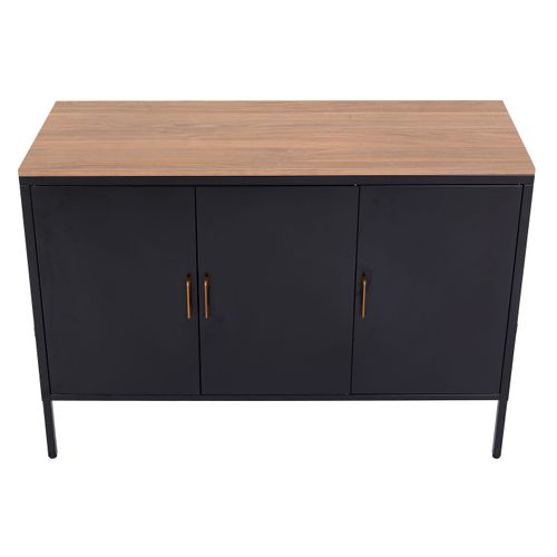 Buffet Hwc-l84 90x120x40cm Mélaminé Noir