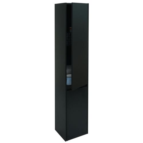 Colonne Suspendue Hwc-l86 2 Portes 3 Compartiments 160x33cm Noir