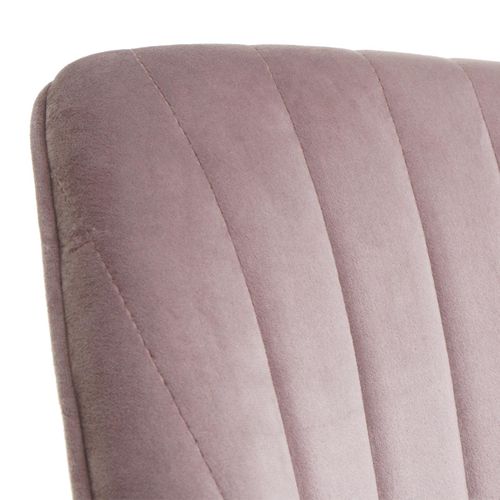 Chaise De Bureau Hwc-j62 Velours Avec Accoudoirs Pied Doré Rose