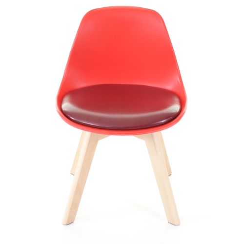 2x Chaise D'enfant Hwc-e81 55x38x39cm Similicuir Rouge