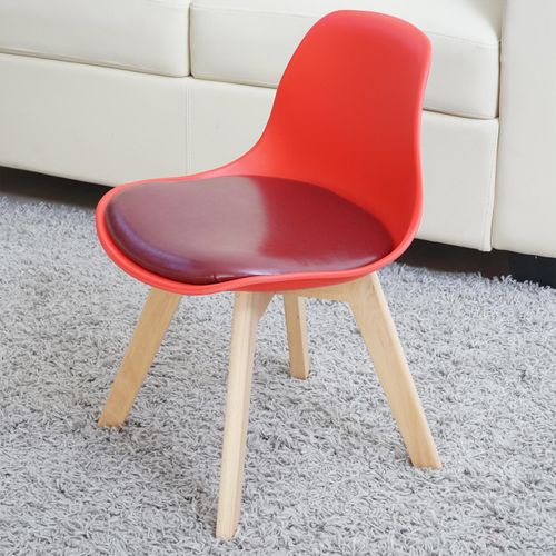 2x Chaise D'enfant Hwc-e81 55x38x39cm Similicuir Rouge