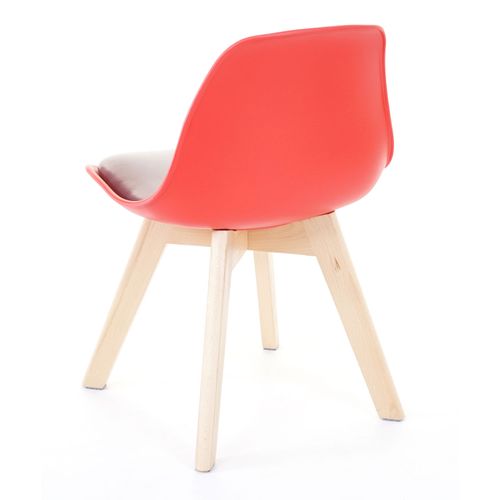 2x Chaise D'enfant Hwc-e81 55x38x39cm Similicuir Rouge