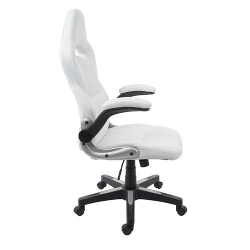 Chaise De Bureau Hwc-f87 Chaise Pivotante, Fauteuil Directorial, Similicuir ~ Blanc