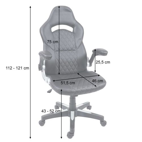 Chaise De Bureau Hwc-f87 Chaise Pivotante, Fauteuil Directorial, Similicuir ~ Blanc