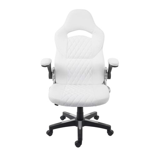 Chaise De Bureau Hwc-f87 Chaise Pivotante, Fauteuil Directorial, Similicuir ~ Blanc