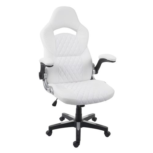 Chaise De Bureau Hwc-f87 Chaise Pivotante, Fauteuil Directorial, Similicuir ~ Blanc