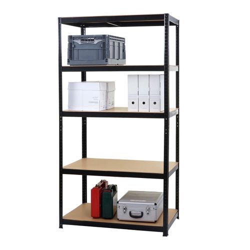 Etagère Robuste Hwc-e33 5 Étagères Noir 200x100x60cm