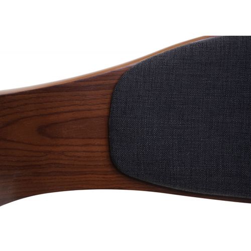 Chaise De Bureau Hwc-h46 Noyer Tissu Gris Foncé