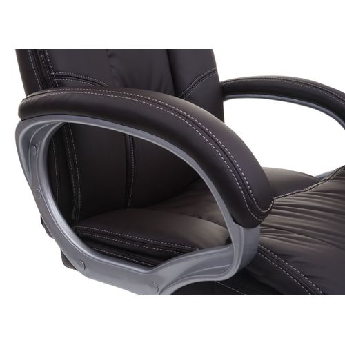 Chaise De Bureau Hwc-a71, Siège De Direction Pivotant, Simili Cuir ~ Café-brun