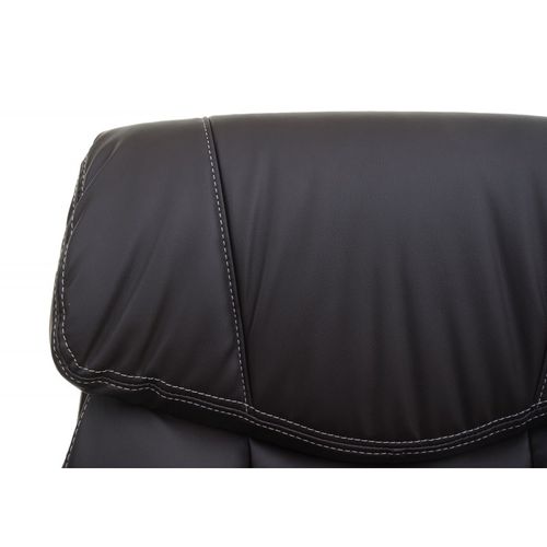 Chaise De Bureau Hwc-a71, Siège De Direction Pivotant, Simili Cuir ~ Café-brun